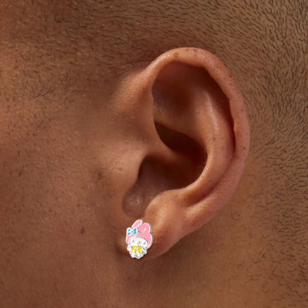 My Melody Hello Kitty & Friends Enamel Sterling Silver Stud Earrings - NWT - Picture 3 of 4